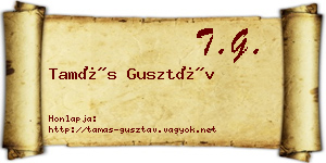 Tamás Gusztáv névjegykártya