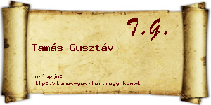 Tamás Gusztáv névjegykártya